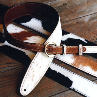 Rear-Buckle Leather Guitar Straps
